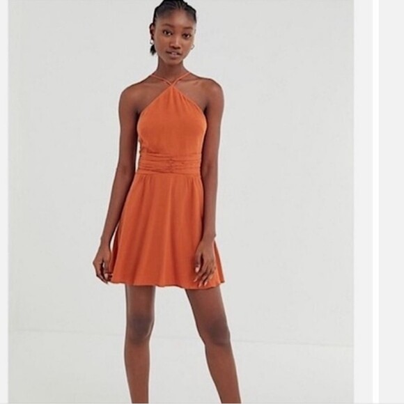 Urban Outfitters Linen Rayon Blend Sleeveless Dress Sz L - Picture 11 of 12